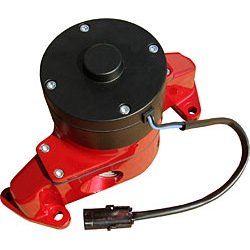Electric Water Pump Small Block Ford in Red Epoxy Powder Coated Finish