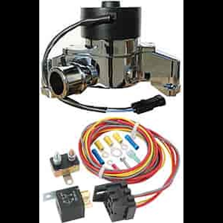 Electric Water Pump Kit Includes: Proform Chrome Small Block Chrysler/Mopar Electric Water Pump