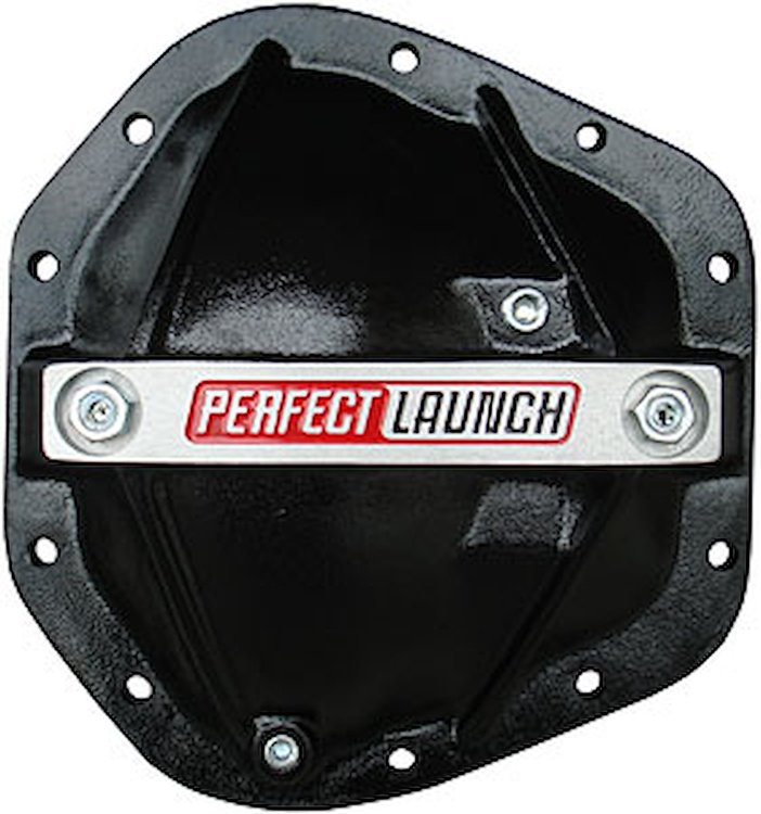 Reinforced Aluminum Differential Cover with Perfect Launch Logo [Black, Magnetic Drain Plug]
