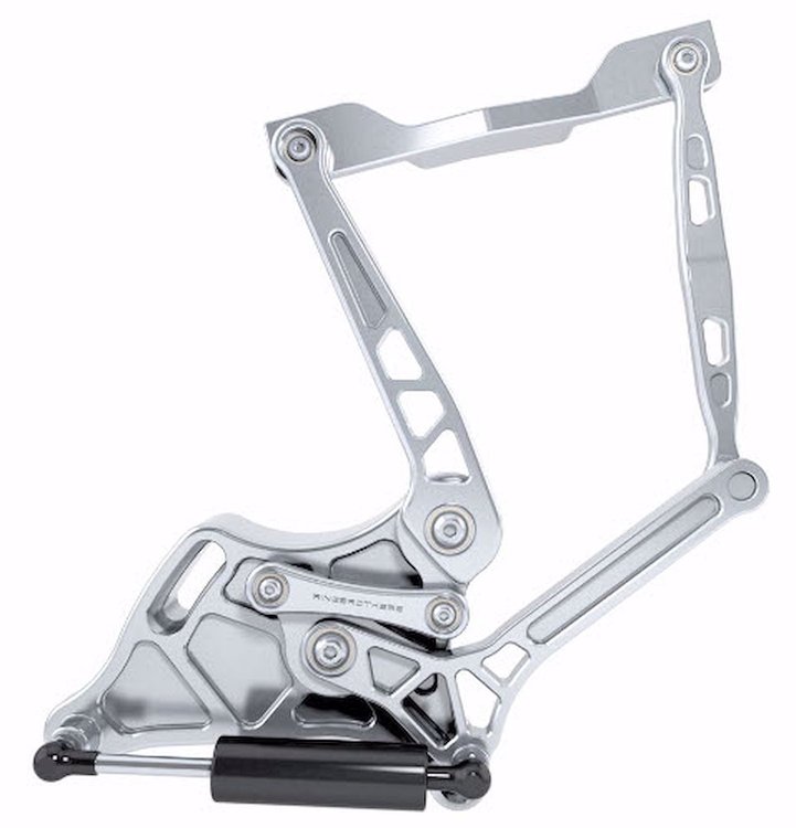 1168NS Billet Aluminum Hood Hinge Kit for 1960-1966 GM Trucks w/Steel Hood [Natural Finish Air Frame]