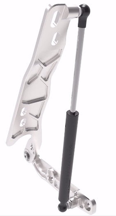 1186NF Billet Aluminum Hood Hinge Kit for Select 1978-1988 GM Cars w/Fiberglass Hood [Natural Finish Air Frame]