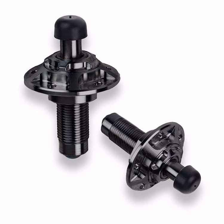 9585B Universal Adjustable Hood Poppers w/Base Plate [Black Anodized]