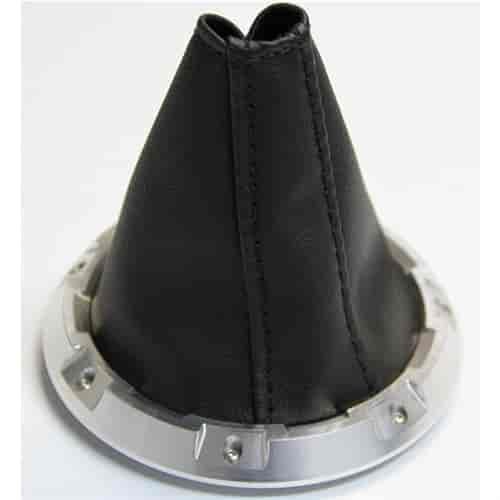 Round Billet Shifter Bezel with Leather Boot