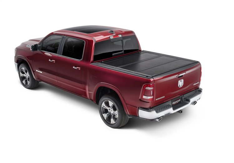FX31013 Flex Hard Folding Cover, Fits Select Ram 1500 6'4 Bed Quad/Mega w/o RamBox w/ Multifunction Tailgate, Black Textured