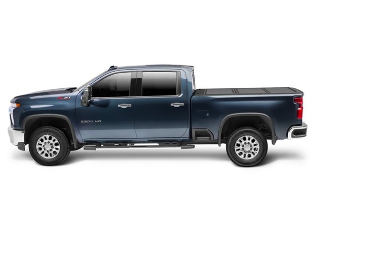UX12024 Ultra Flex Hard Folding Cover, Fits Select Chevy Silverado/GMC Sierra 2500 HD/3500 HD 6'10" Bed, Matte Black Finish