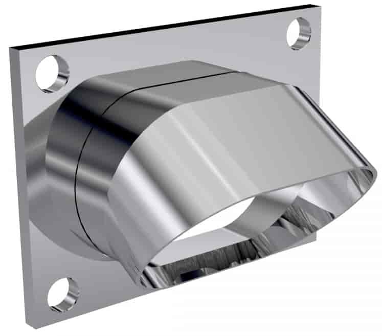 Low-Profile Oval Exhaust Turndown 3 in. Diameter