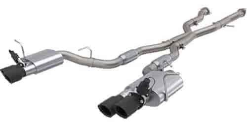 Screamer Twintronic Cat-Back Exhaust System 2018-2019 Jeep Grand Cherokee Trackhawk - Black Tips