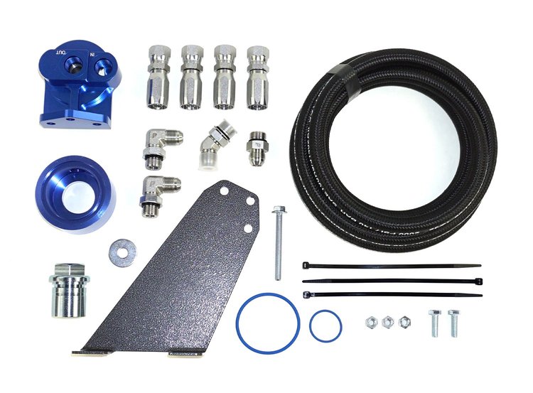 HP10591 Remote Oil Filter Kit For 94-02 Ram 5.9L W/Filter Thread of 1 in. X 16 UN