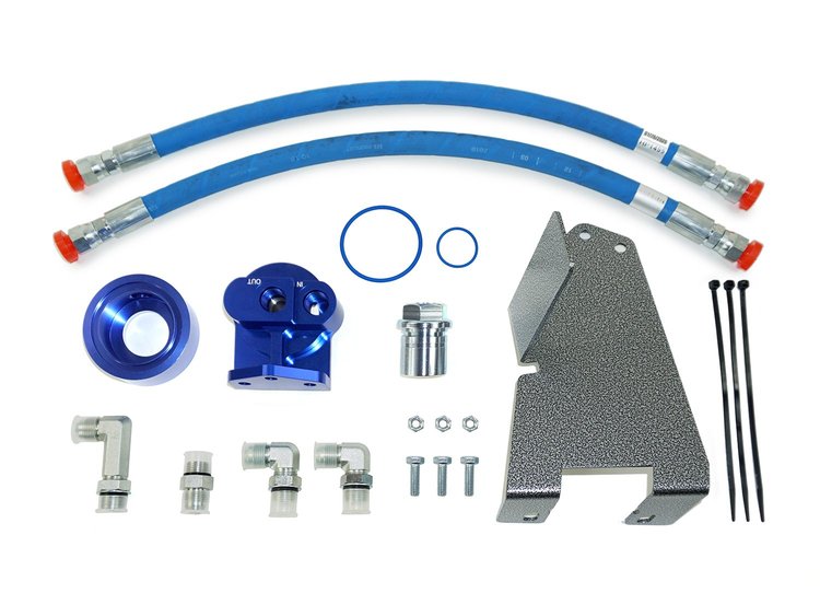 HP10594 Pacbrake Remote Oil Filter Kit 2019-2021 Ram 2500/3500 with Filter thread of 1" x 16UN