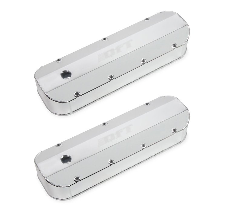 Fabricated Aluminum Valve Covers 1965-2000 Big Block Chevy 396-454 Silver