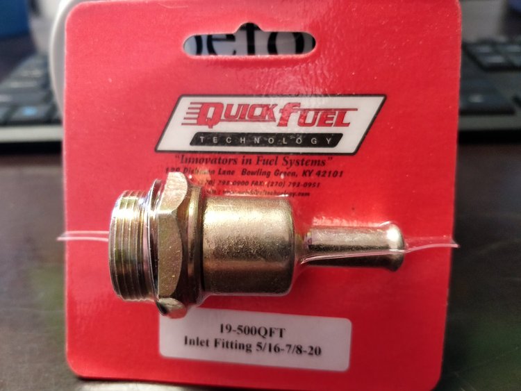 19-500QFT Fuel Inlet Fitting 5/16 7/8-20