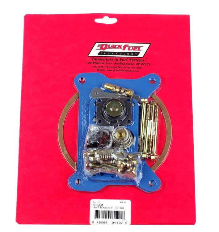 3-209QFT 2300-Style Methanol/E85 Carburetor Non-Stick Rebuild Kit [350/500 CFM]