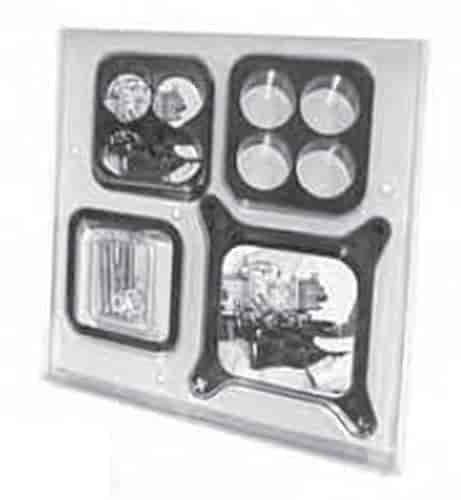 Changeable Insert Spacer Includes an open insert, 4 hole insert and a 4 hole transition blend to open