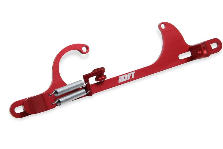 Throttle Return Bracket GM-Style Cable Fits 4150/4160 Carburetors - Red Finish