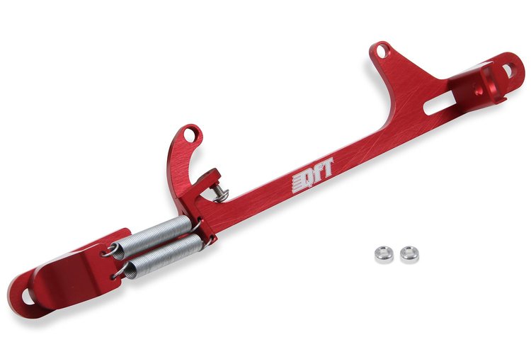 Throttle Return Bracket GM-Style Cable Fits 4500 Carburetors - Red Finish
