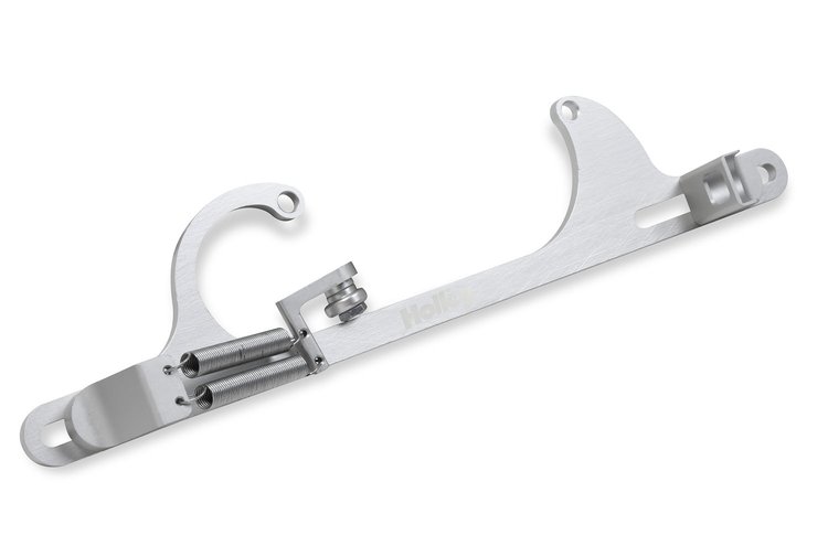 Throttle Return Bracket GM-Style Cable Fits 4150/4160 Carburetors - Clear Finish
