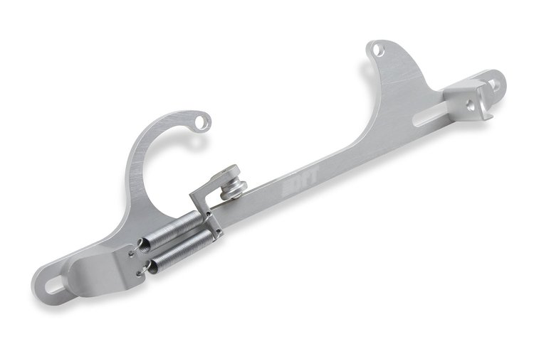 Throttle Return Bracket Lokar-Style Cable Fits 4150/4160 Carburetors - Clear Finish