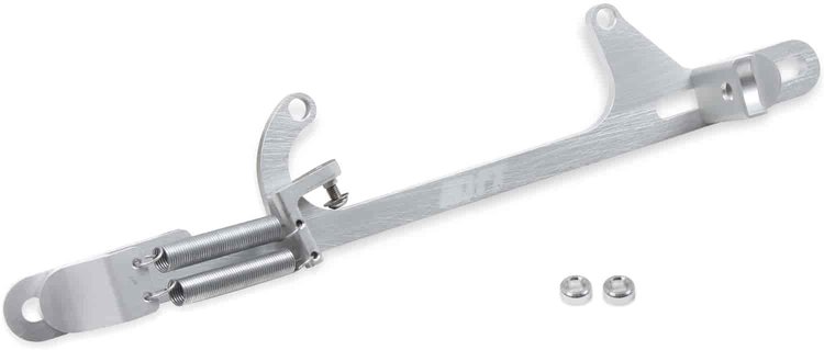 Throttle Return Bracket GM-Style Cable Fits 4500 Carburetors - Clear Finish