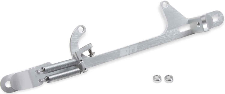 Throttle Return Bracket Lokar-Style Cable Fits 4500 Carburetors - Clear Finish