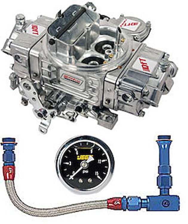 Cast Aluminum Carburetor Kit Includes: 780 cfm Carburetor with Vacuum Secondaries