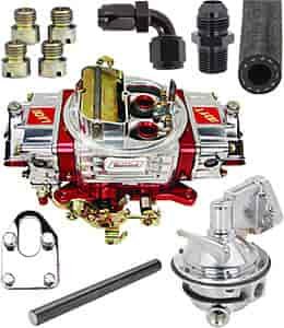 Supercharged 350 Fuel Kit Includes carb, jets, fuel pump, mount, and pushrod