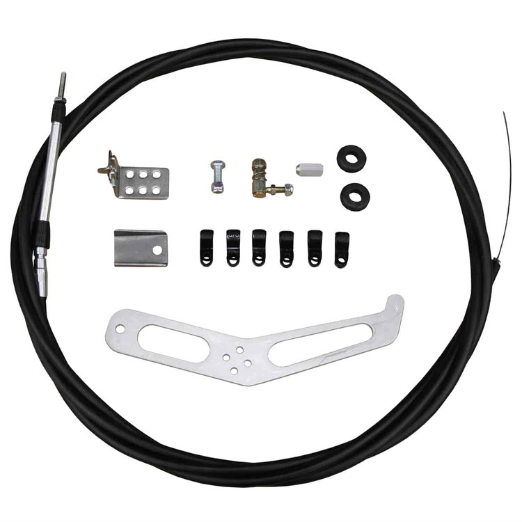 Single Parachute Cable & Mounting Kit [Raw Finish Handle]