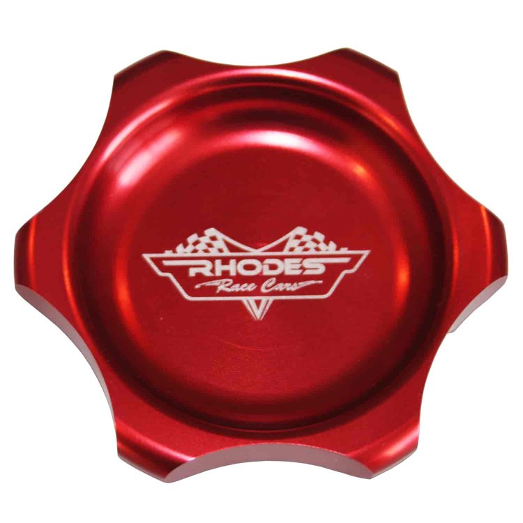 Red Aluminum Cap 2 in. w/Aluminum Weld-In Bung