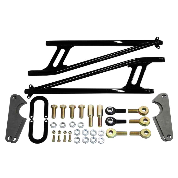 Double Adjustable Ladder Bar Kit Chromoly Tubing Black