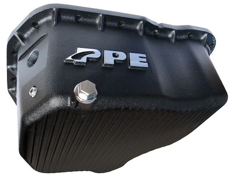 114052020 Deep Engine Oil Pan GM 6.6L 01-10 - Black (17 Hole)