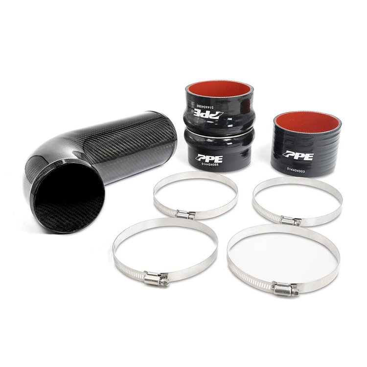 115020060 Turbo Inlet Upgrade Kit GM 6.6L Duramax 2017-2019 L5P Carbon Fiber Twill Weave