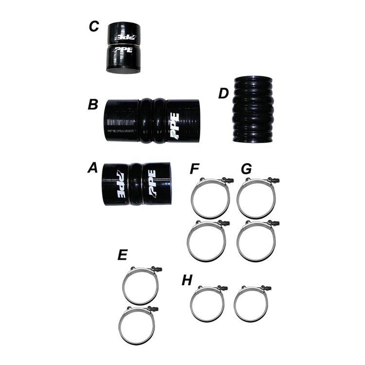 115911114 Silicone Hose Kit with Stainless Steel Clamps - GM 2011-2016 (115911114)