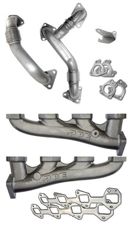 116111800 High-Flow Manifolds and Up-Pipes Kit GM 2007.5-2010 Y-Pipe LMM