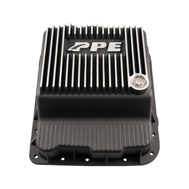 128051510 Heavy-Duty Cast Aluminum Transmission Pan for 1985-2014 GM 700R4, 4L60, 4L60E, 4L65, 4L70E, 4L75E [Brushed]