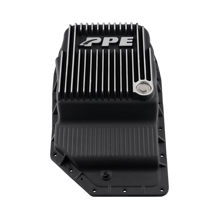 128051910 Heavy-Duty Cast Aluminum Transmission Pan for 2007-2023 Chevy/GMC Trucks with 6L90 Transmission [Brushed]