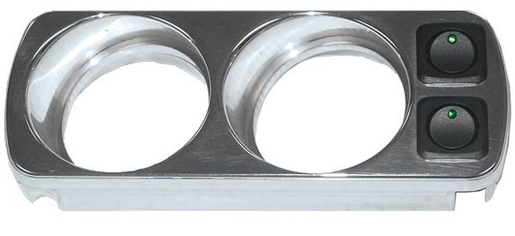 148003100 2G OH Gauge Mount Brushed w/ Switch