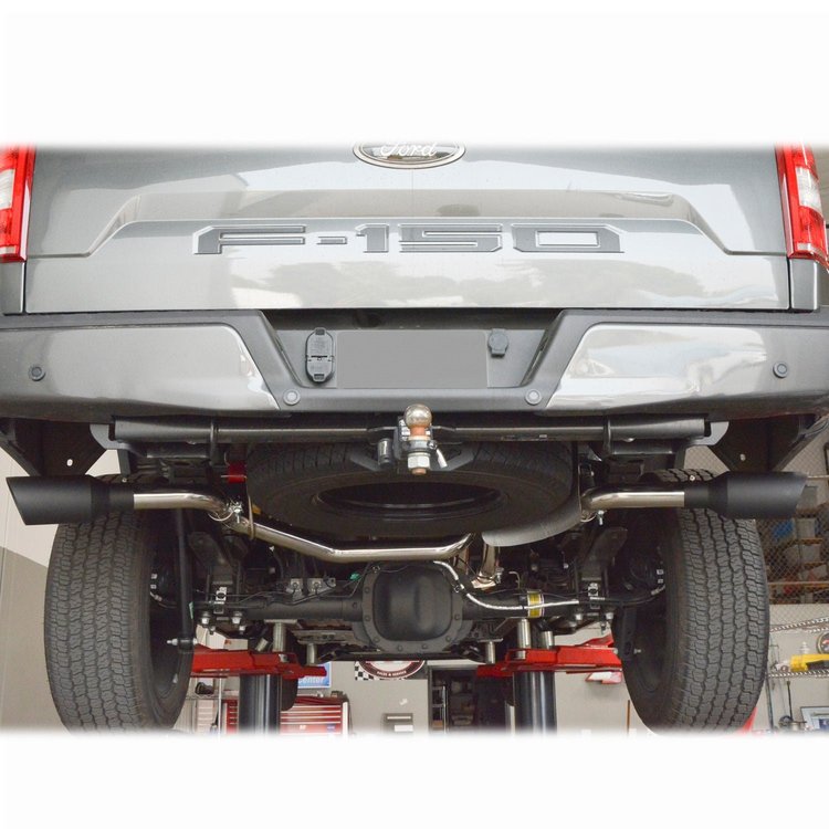317030030 Exhaust Cat-Back Ford F150 (2009-2014) Raw Tube Polished Tips