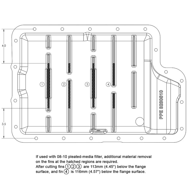 328051020 Ford Deep Transmission Pan 5R110 Black