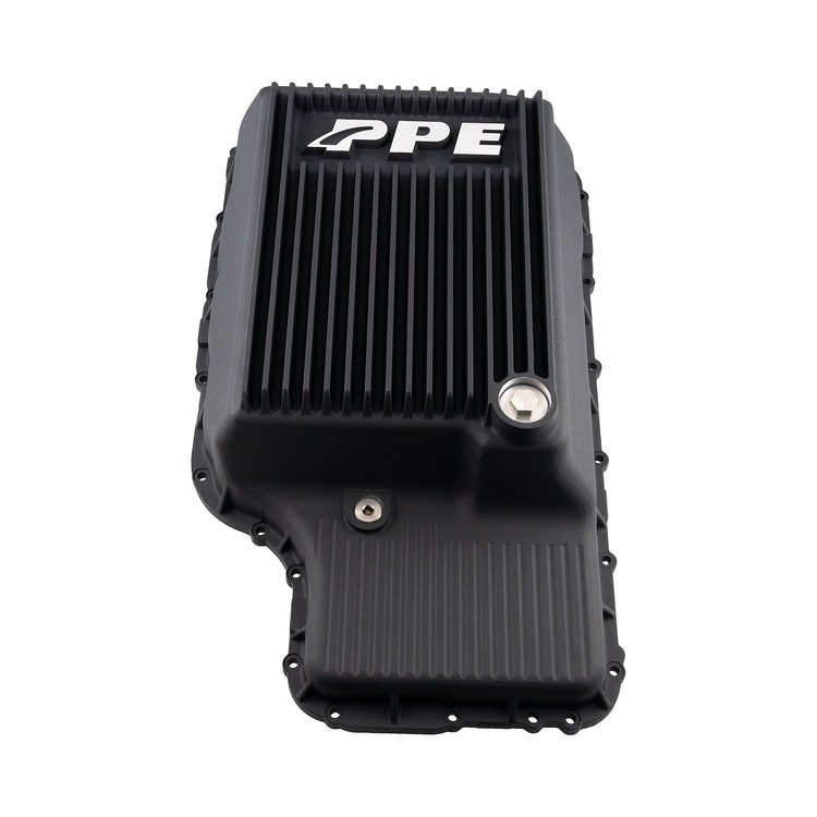 328053420 Cast Aluminum Deep Transmission Pan fits Select 2020-2025 Ford F-250, F-350, F-450, F-550 Super Duty [Black]