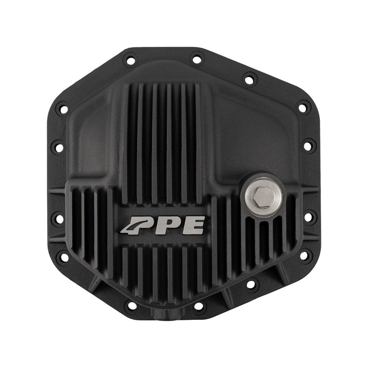 338041520 14 Bolt Heavy-Duty Cast Aluminum Front Differential Cover Fits Select Ford Super Duty Dana M235 [Black]