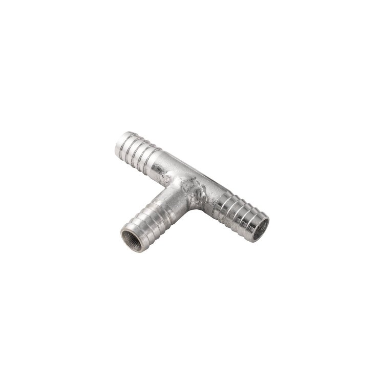 TEE BARBED FITTING 3/8 SS