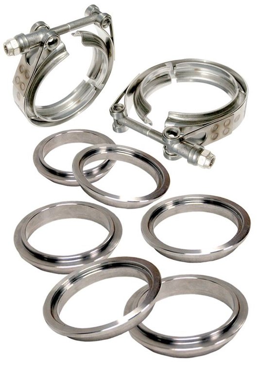 517335008 3.5 in. V Band Clamp Stainless Steel 8 Piece Set 2C 3M 3F