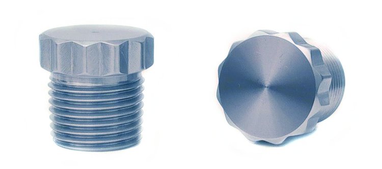 Plug Fitting, 1/2 in. NPT, 12-Point, 7/8 in. Length [Natural Finish]