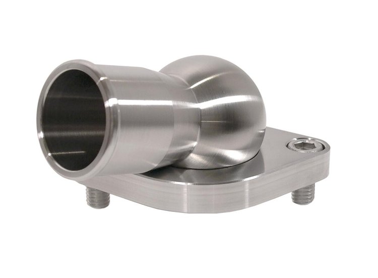 Thermostat Housing fits Small and Big Block Chevy, 15-Degree Swivel [Natural Finish]