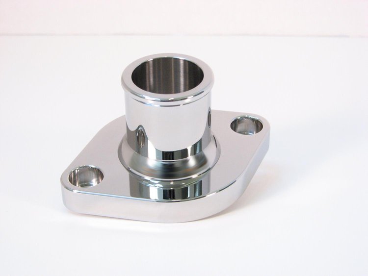 Thermostat Housing fits 1967-1978 Mopar V8, Straight Up, Non-Swivel [Polished Finish]