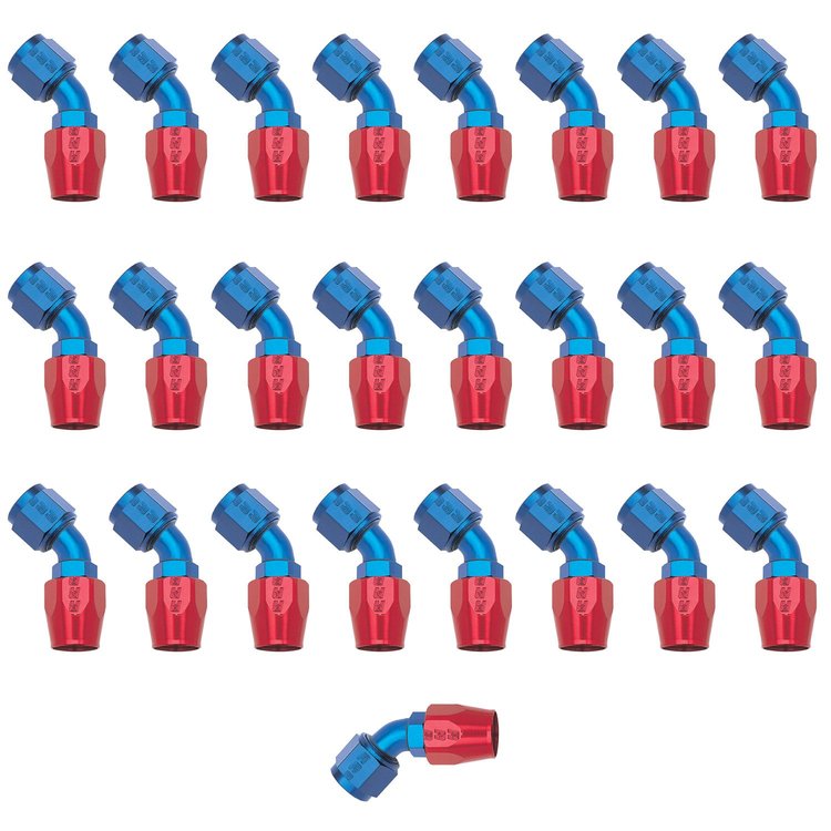 Full Flow Hose Ends 45-Degree (Swivel)