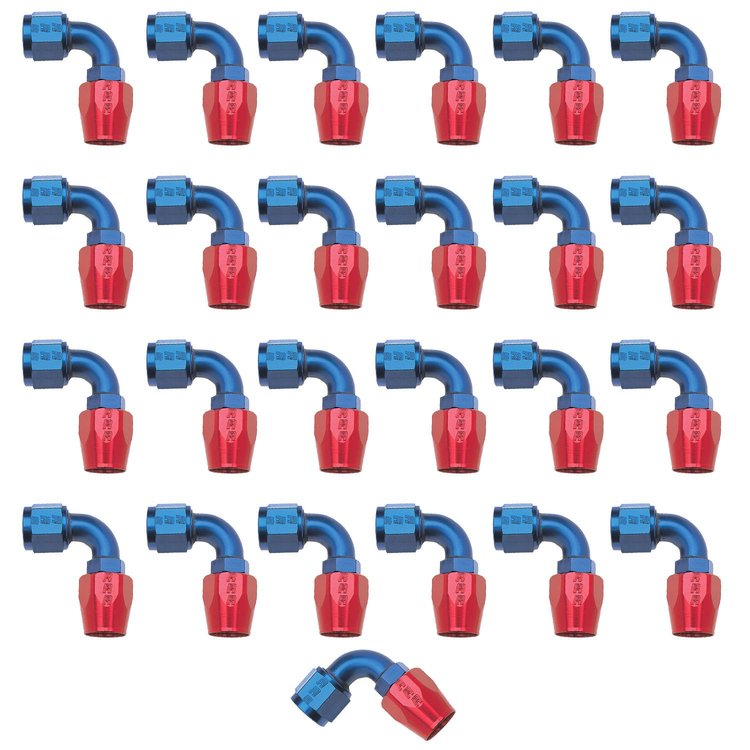 Full Flow Hose Ends 90-Degree (Swivel)