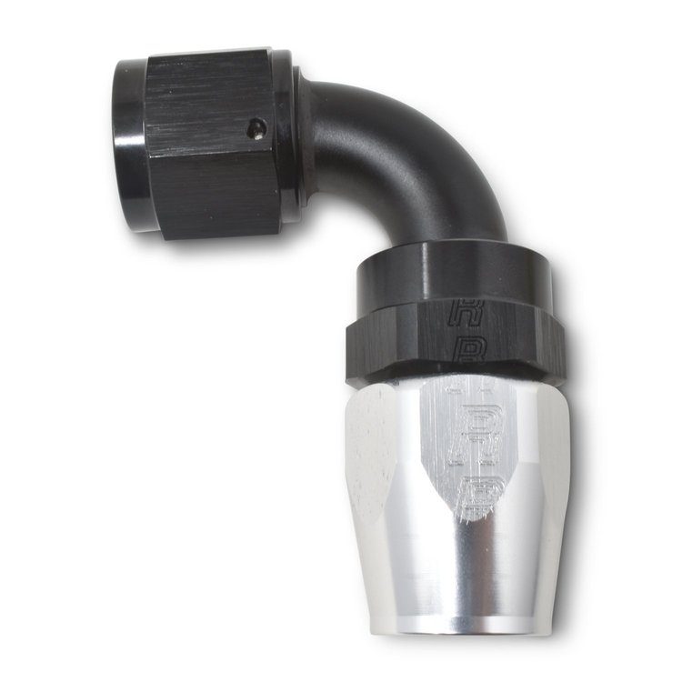 Full Flow Hose End 90-Degree (Non-Swivel)