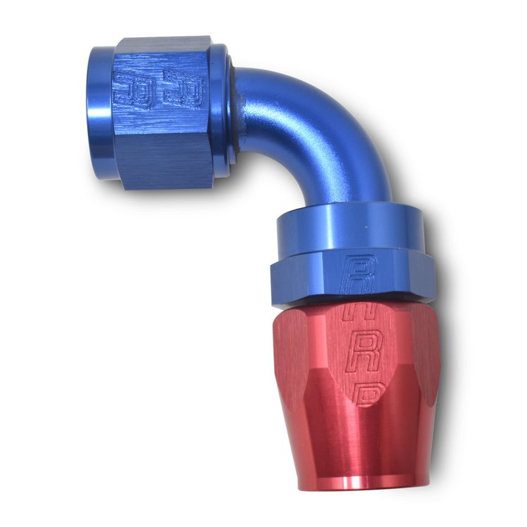 Full Flow Hose End 90-Degree (Non-Swivel)