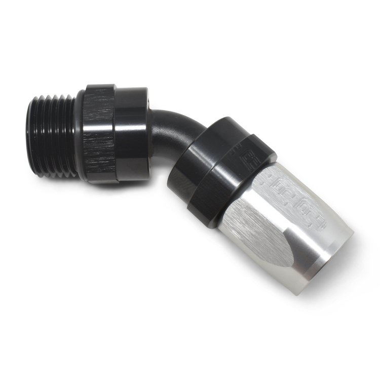 Full Flow Swivel Hose End 45-Degree