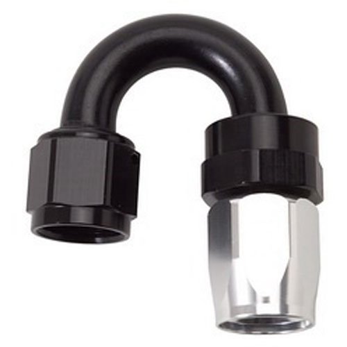 Full Flow Swivel Hose End 180 Deg. End [-8 AN, Swivel]